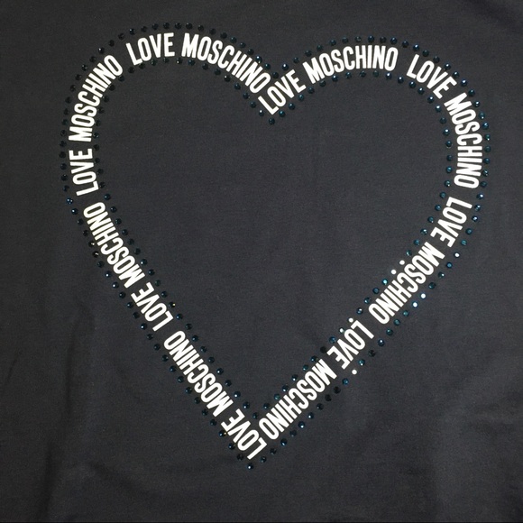 NWT Love Moschino navy women’s T-shirt size US 2 - Picture 6 of 9